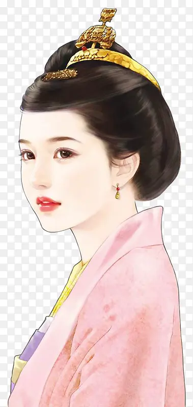 端庄的古风美女手绘
