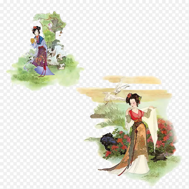 二款古典美女