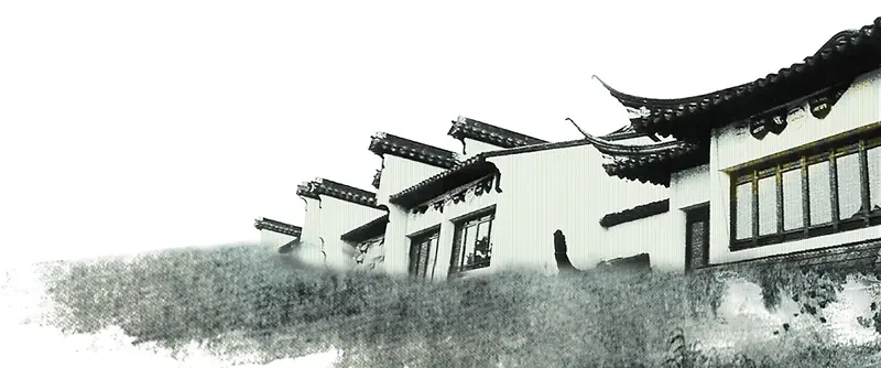 水墨风江南水乡建筑PNG图片素材下载_图片编号11023034-PNG素材网