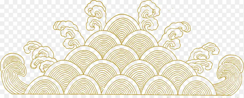 金线 边框 云纹