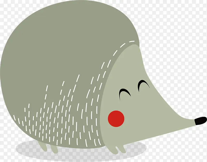 卡通刺猬矢量图