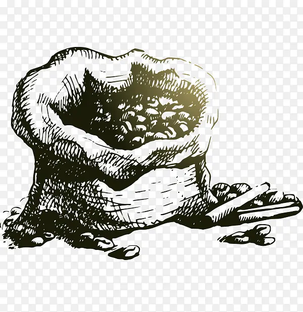 矢量卡通咖啡豆