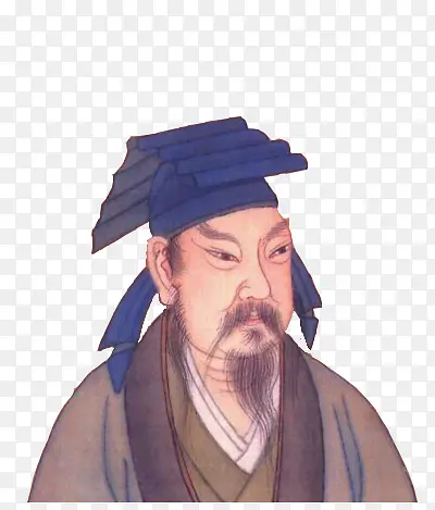 手绘王羲之画像