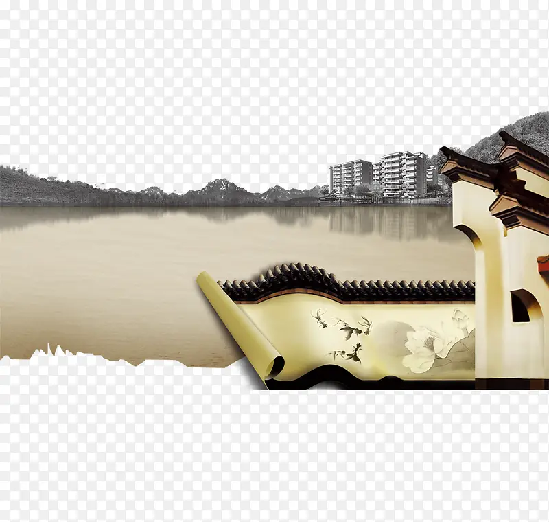 水墨建筑PNG图片素材下载_图片编号11043150-PNG素材网