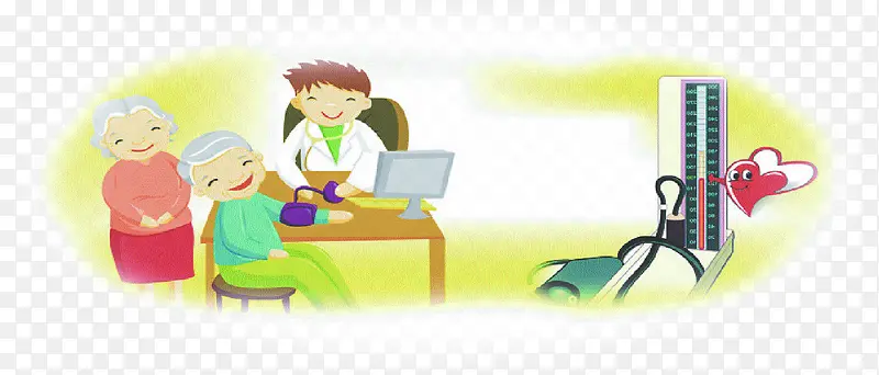 血压检查人物宣传
