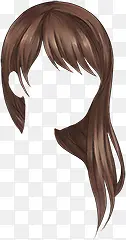 黑色长发形立绘古风