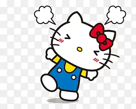 不高兴有气焰的Hello KittyPNG图片素材下载_图片编号11045319-PNG素材网