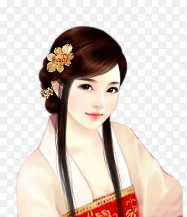 清纯仕女古风手绘