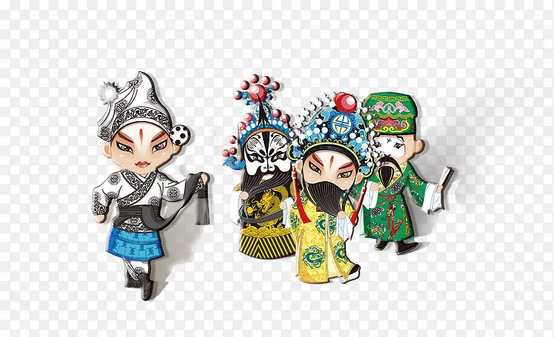 卡通京剧人物