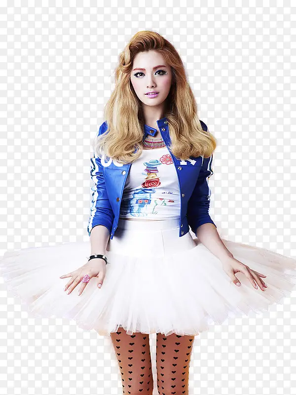 高清摄影黄色长发的美女