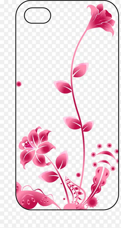 卡通手绘花手机壳