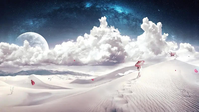 白色梦幻景观图片