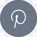 字母p线条风格社交媒体图标