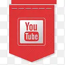 YouTube吊旗社交媒体设计图标