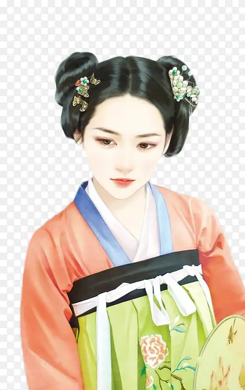 古风立绘丫鬟美女