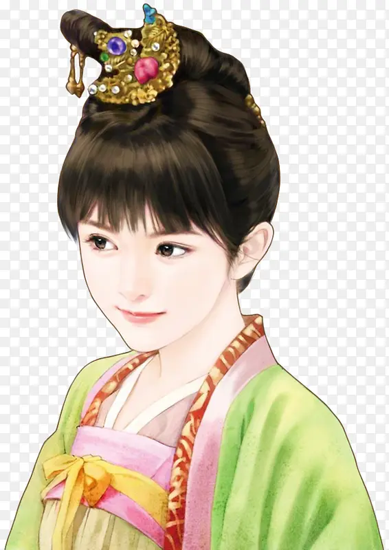 立绘彩绘古风凤冠美女