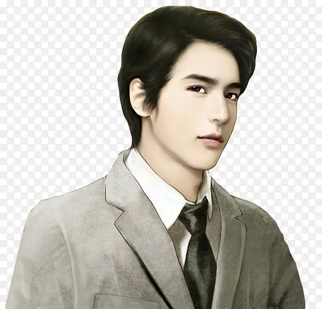 现代人物立绘男士