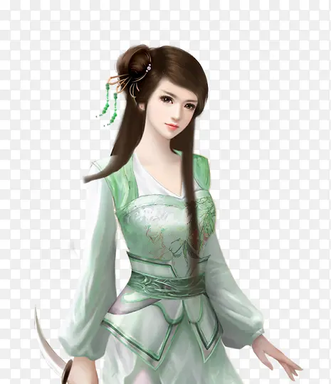 纤瘦古风美女