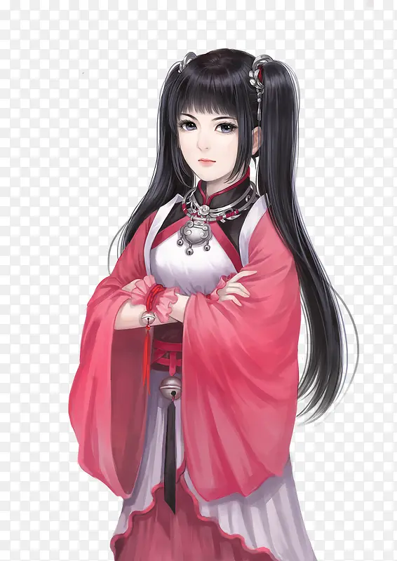 古风红衣美女