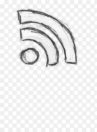 铅笔素描WIFI信号