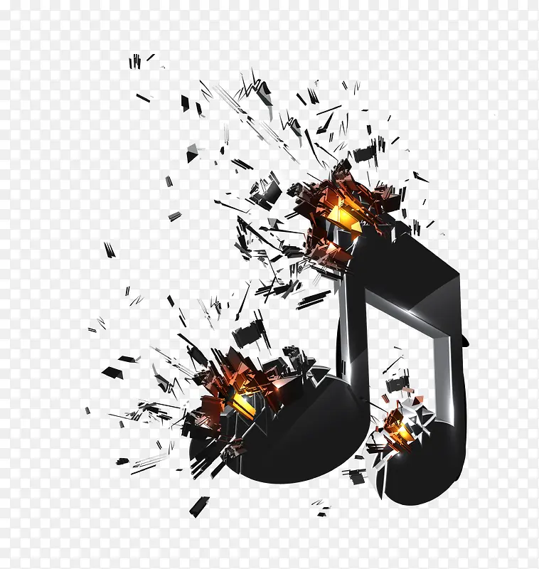 碎裂的黑色音符