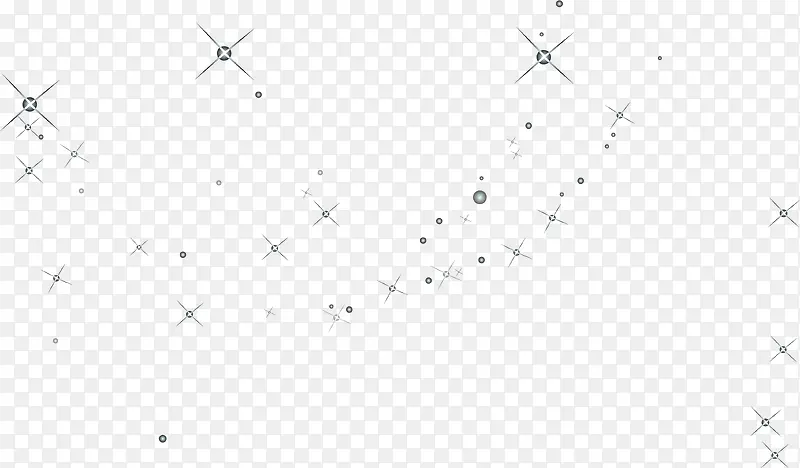 黑色卡通星光创意