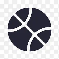 手绘黑色足球图标