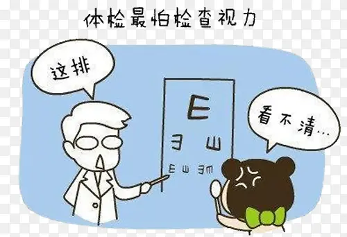 眼睛近视体检查视力