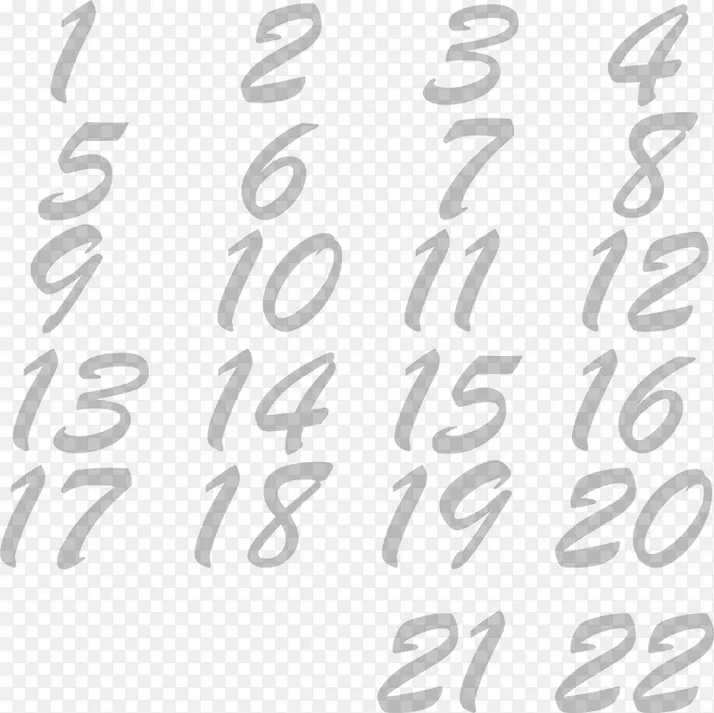 灰色简约数字装饰
