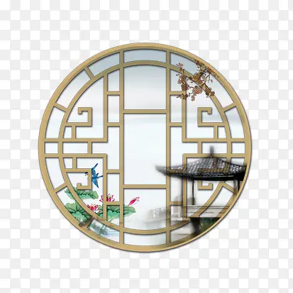 复古窗外画