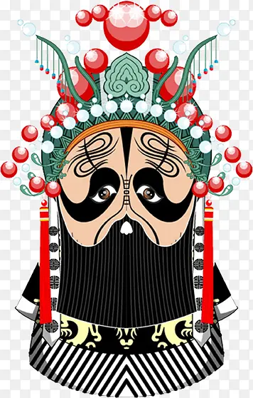 手绘卡通花脸人物