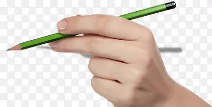 手里拿着铅笔装饰