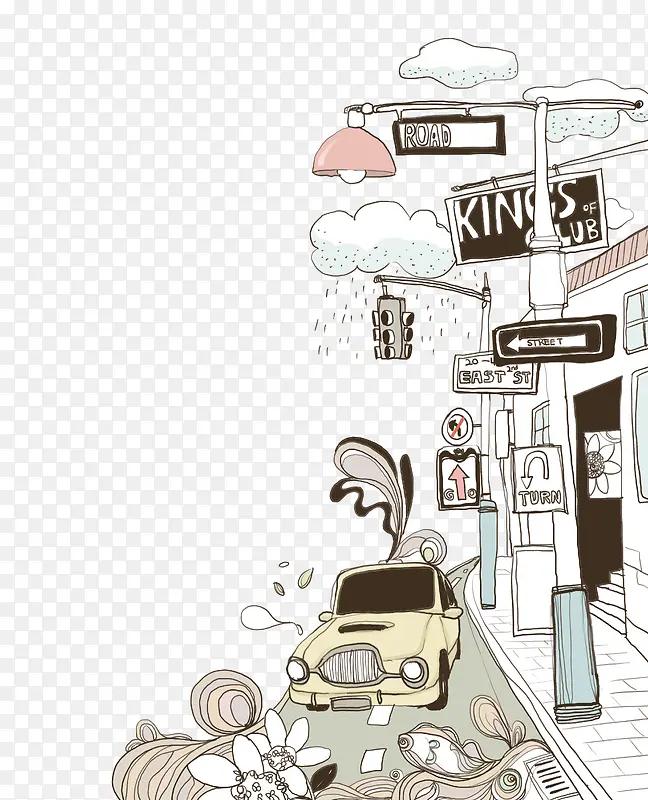卡通街道
