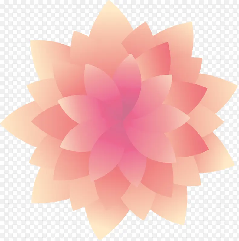 手绘粉黄色花纹装饰