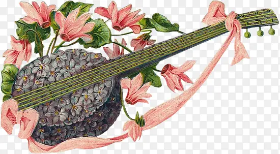 古典手绘花吉他