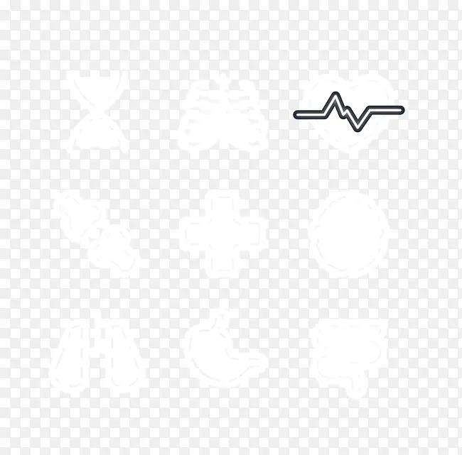 卡通人体器官矢量图标