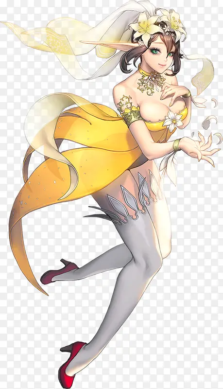 卡通花瓣女孩
