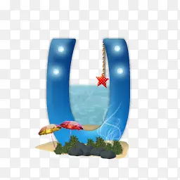 卡通字母U