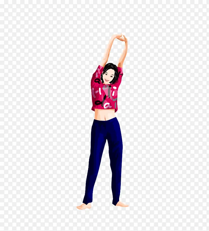 伸腰女孩
