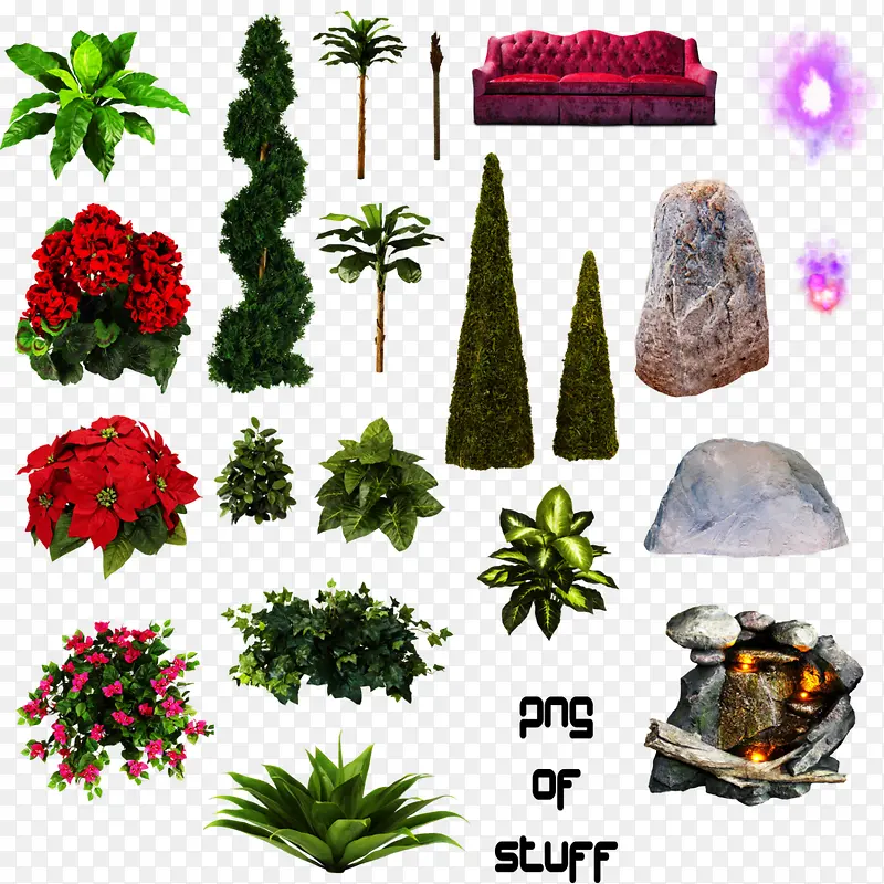 树花绿叶沙发