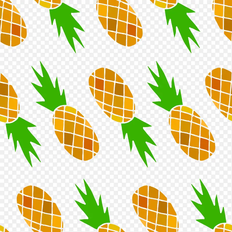 菠萝插画矢量