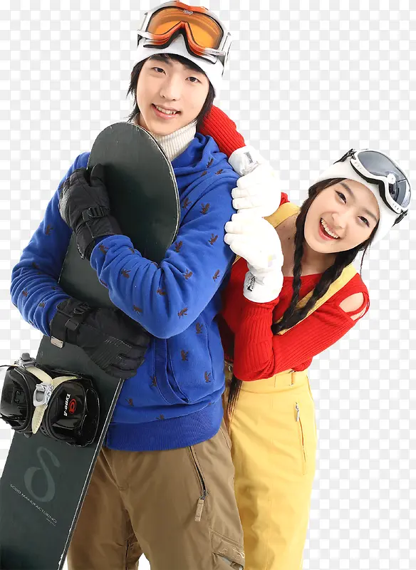 情侣滑板图片素材
