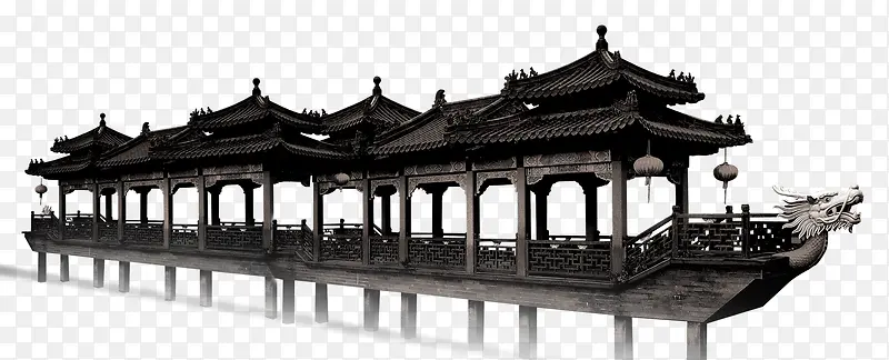 木庭长廊png素材