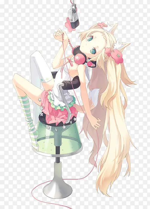 卡通美少女装饰