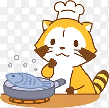 卡通狸猫
