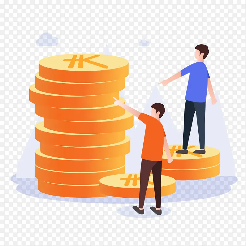 贷款金融小插画