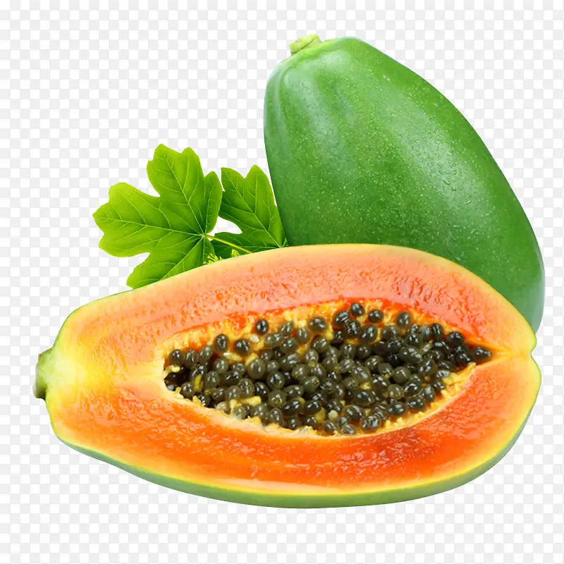 木瓜 水果 实拍 切开