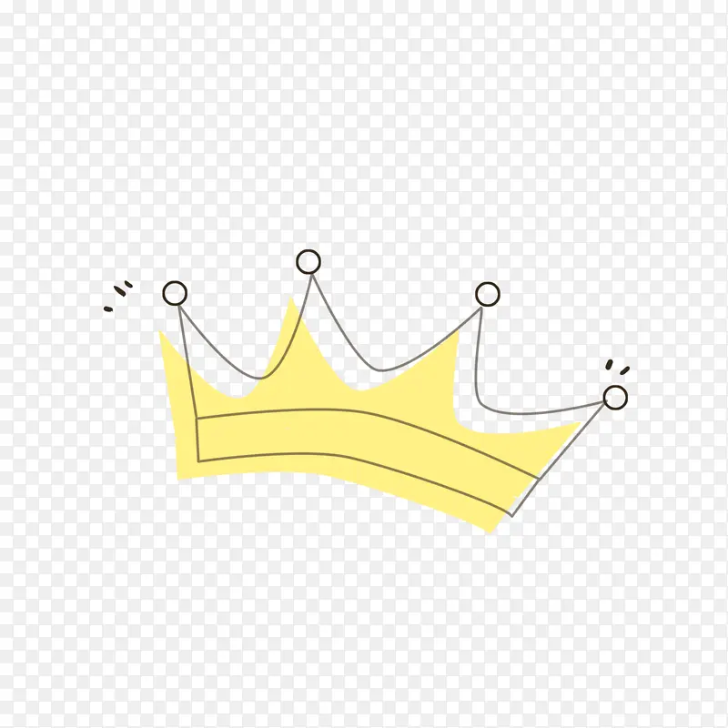 卡通金色简笔画王冠