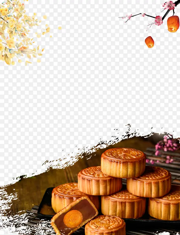 中秋节月饼海报装饰