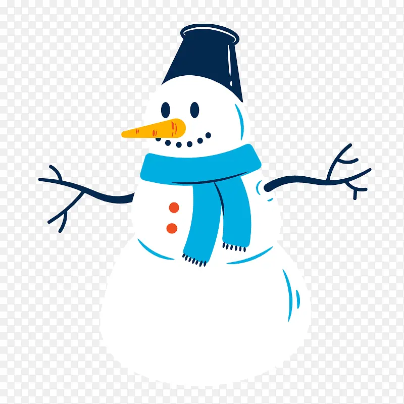 冬季雪人堆雪人